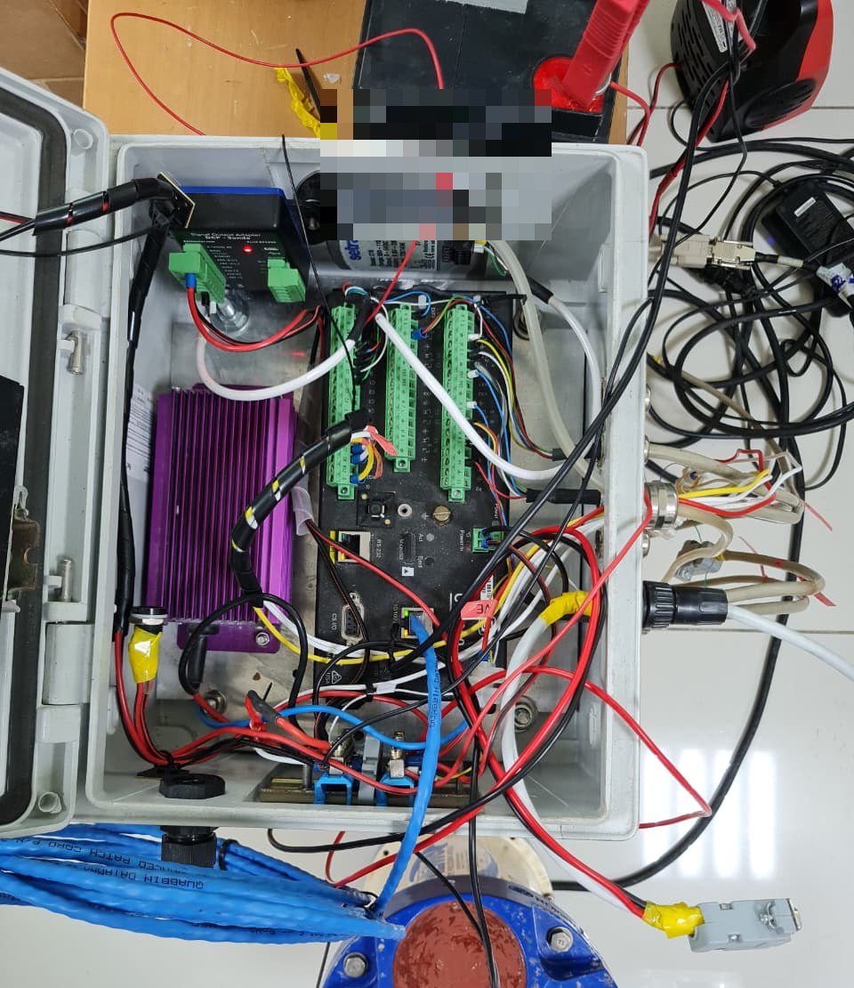 Opened ADCP station hardware during bench troubleshooting